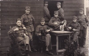 Original WWI WW1 RPPC Real Photo Postcard SWISS TROOPS ALL NAMED Switzerland 246 - Picture 1 of 2