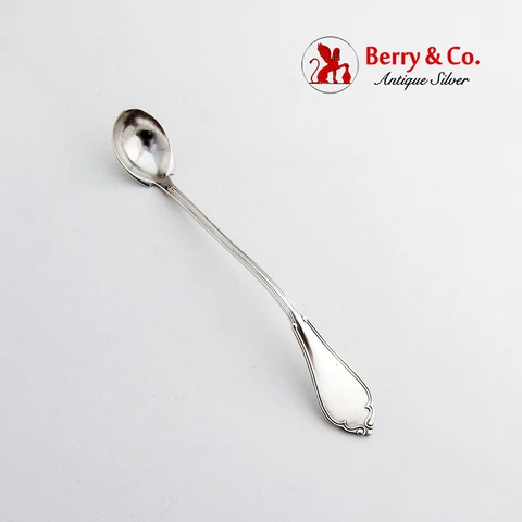 Gothic Pattern Mustard Ladle Sterling Silver 1875 San Francisco Cover