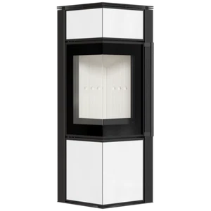 Estufa de leña de acero KRATKI TORA/S 8 kW Ø 150 vidrio blanco puerta automático - Imagen 1 de 5