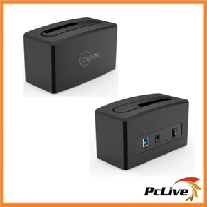 CRUXTEC USB 3.0 Hard Drive Docking Station Single Bay Support SATA 3.5″ 2.5″ HDD - Picture 1 of 1