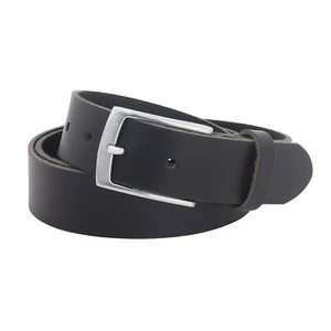 Gürtel Leder Schwarz 3,5cm breit Herren Damen Ledergürtel 100% Leder Kürzbar NEU - Bild 1 von 4