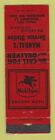 Matchbook Cover - Mobil oil gas Mandal's Bowman ND LAMINATED