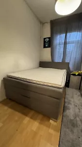 boxspringbett 140x200 mit bettkasten und matratze - Bild 1 von 5