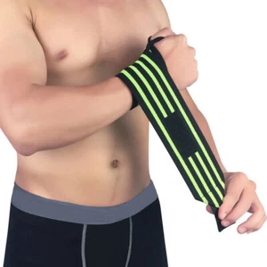 Men Bandage Sports Stretch Wrist Band Training Running Fitness Brace Wristband - Picture 1 of 16