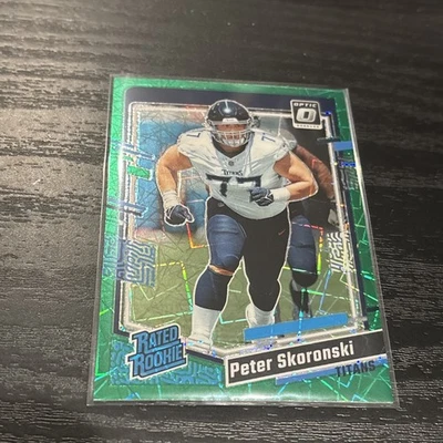 2023 Donruss Optic - Rated Rookie Green Velocity Prizm #296 Peter Skoronski NFL - Image 1 of 2