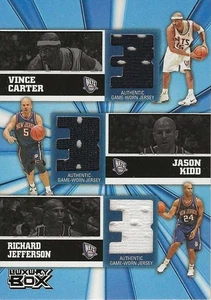 Caja de lujo Topps 2005-06 Vince Carter Jason Kidd Jefferson Trinity Relics #21/25 - Imagen 1 de 2