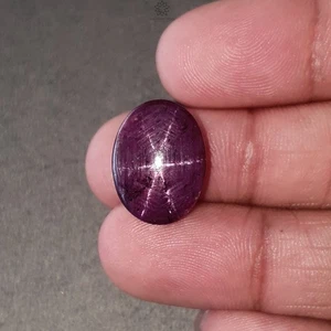 20.00cts Natural Untreated Star Ruby Gemstone Oval Shape Plain 17.5*13mm 1pc - Picture 1 of 4