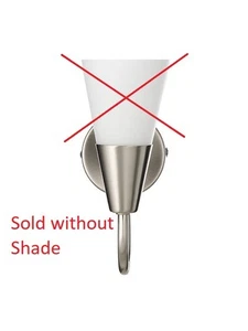 John Lewis ANYDAY Lulu Wall Light, Brushed Chrome, **SOLD WITHOUT SHADE** - Picture 1 of 8