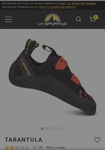 La Sportiva Tarantulace Kletterschuhe, Schwarz/Mohn Herren 12 Lady 13 UK 11 45,5 - Bild 1 von 6