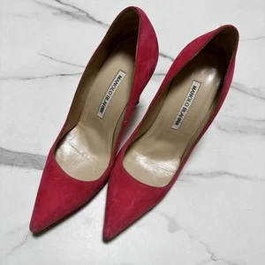 Manolo Blahnik Pumps Heels Rosa Rot Damen Größe EU 36,5 US 6,5 Gebraucht - Bild 1 von 5