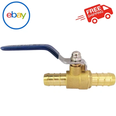 5/8 Inch Inch Heater Hose Shut off Valve 16Mm OD Brass Ball Valve 90 Degree Turn - Image 1 of 4
