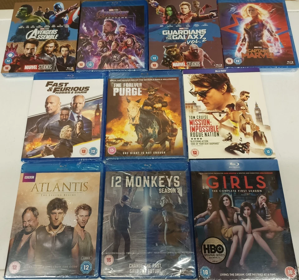Blu Ray Bundle x 10 Movies & TV Shows All brand NEW & Sealed Avengers * BARGAIN* - Image 1 of 1
