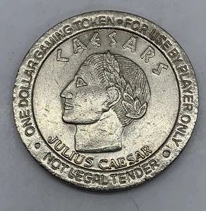 Caesars Atlantic City $1 Casino Slot Gaming Token New Jersey 1990 - Bild 1 von 2