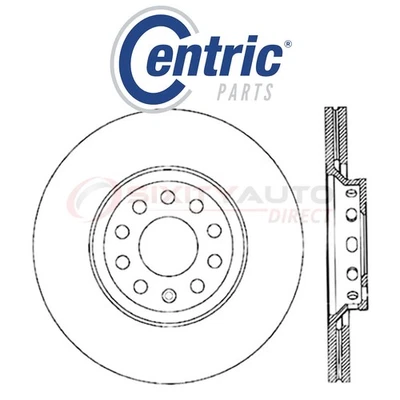 Centric C-TEK Disc Brake Rotor for 1997-2000 Audi A8 Quattro 4.2L V8 - Kit ix - Imagem 1 de 4