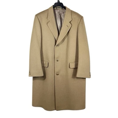 Adam Spencer Мужская 46 R шерсти кашемир пальто верблюд/желтовато-коричневый платье пальто Англии L/XL - Изображение 1 из 4