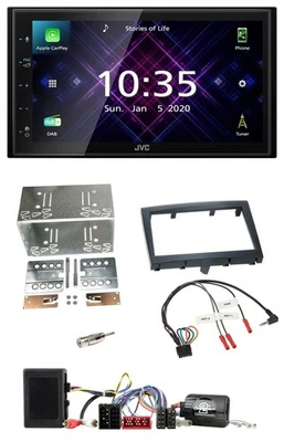 JVC DAB 2DIN Lenkrad Bluetooth USB Autoradio für Porsche Boxster 911 Cayman schw - Bild 1 von 4