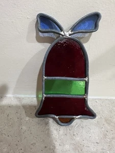 VINTAGE BLEIGLAS BUNTGLAS GLOCKENFÖRMIG KUNSTGLAS SONNENFÄNGER - Bild 1 von 2