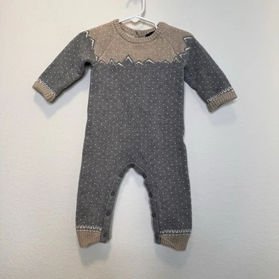Mono de una pieza tejido con cable JANIE & JACK talla 6-12 meses vacaciones neutro Foto 1 de 4