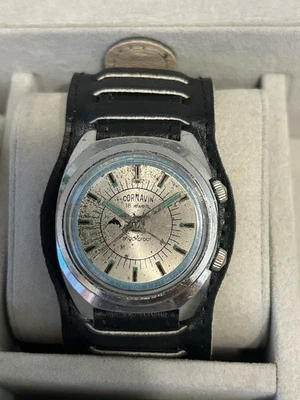 MECHANICAL CORNAVIN SHOCKBROOF ALARM 34mm VINTAGE SWISS MEN’S WRIST WATCH - Image 1 of 4