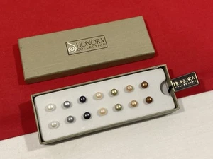 NEW Honora Sterling Silver 925 Cultured Pearl Variety Set 7 Pairs Stud Earrings - Picture 1 of 11