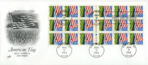 #2919a  ArtCraft  BOOKLET PANE OF 18 -  FLAG OVER FIELD 1995 PERFECT!!! - Picture 1 of 1