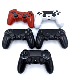 Lot of 5 PS3 Playstation 3 & PS4 Playstation 4 Controllers - For Parts & Repair - Picture 1 of 4