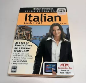 Learn How To Speak Italian With Instant Immersion Levels 1, 2, & 3 Complete NEW* - Picture 1 of 3