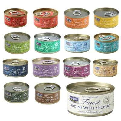 Fish4Cats Finest Wet Cat Food Mixed Selection High Fish Content Tins 70g x 10
