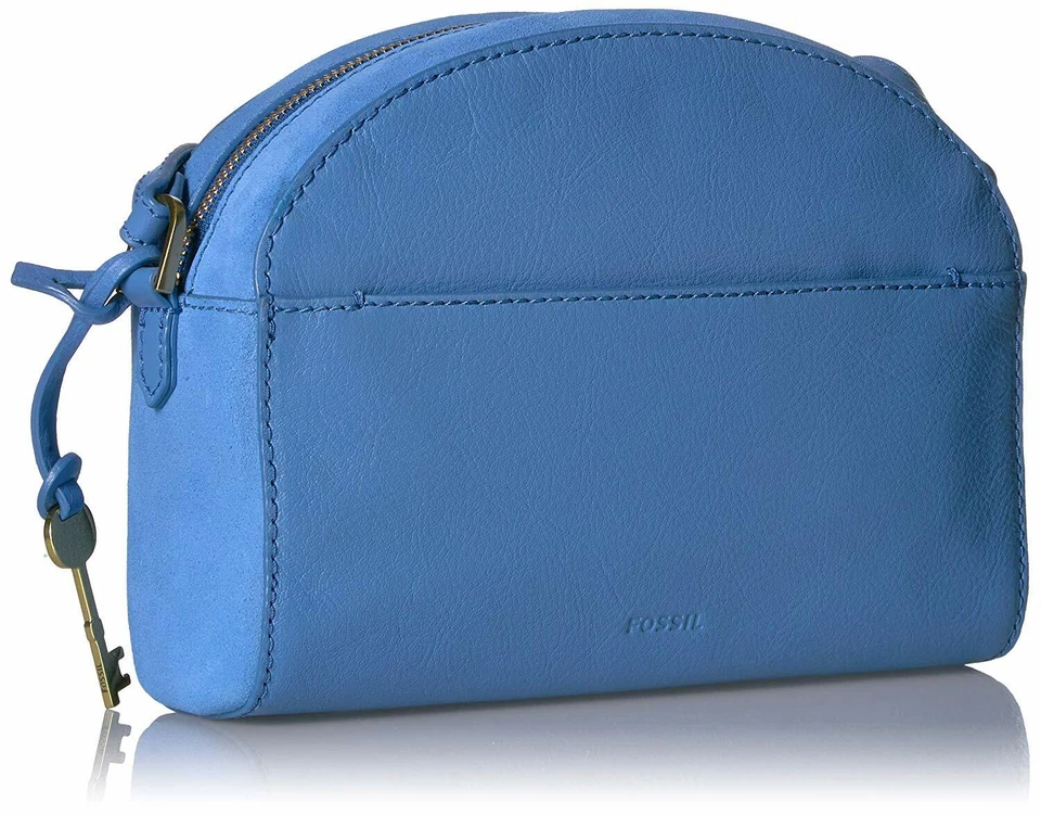 Fossil Chelsea Crossbody Crystal Blue Leather Shoulder Bag ZB7633967