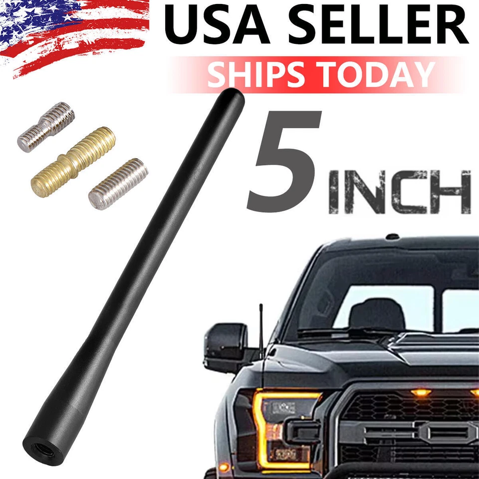Para Ford F-150 F150 2009-2021 5.1" Antena Corta Negra Mástil Aéreo Radio AM y FM Foto 1 de 4