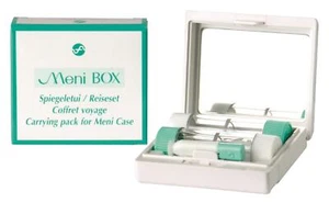 MENI BOX Spiegeletui / Reiseset für harte Kontaktlinsen inkl 2 x MENI CASE - NEU - Bild 1 von 1