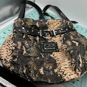 Nicole by Nicole Miller Womens Faux Snake Embossed Pattern Adjustable - Picture 1 of 9