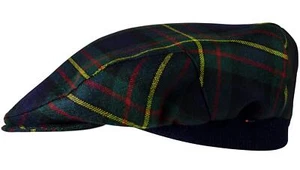Mens Tartan Flat Cap MacLaren Modern Tartan Plaid One Size Scottish Made Hat - Picture 1 of 5