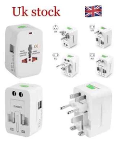 Adaptador de corriente de viaje universal internacional convertidor enchufe alimentación EE. UU./UK/AU/EU UK - Imagen 1 de 8
