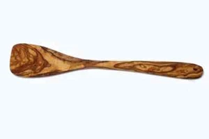 Turner de madera de olivo hecho a mano Reino Unido: espátula plana de madera única para servir y cocinar - Imagen 1 de 4