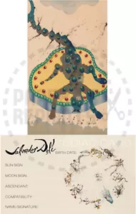 SCHEDA ZODIAC - SCORPIONE - SALVADOR DALI ARTWORK - Foto 1 di 1
