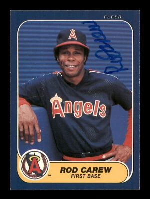 Rod Carew Autographed Signed 1986 Fleer Card #151 California Angels SKU #186702 - Image 1 of 2