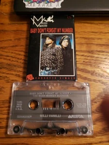 Milli Vanilli - Baby Don't Forget My Number - Cassette (single) Tape - Picture 1 of 2