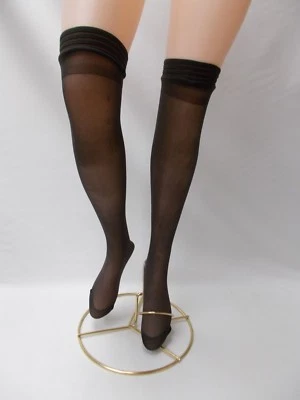 5 pr National Run-Resist Sheer Over The Knee Stay Ups - Talla única - NEGRO Foto 1 de 4