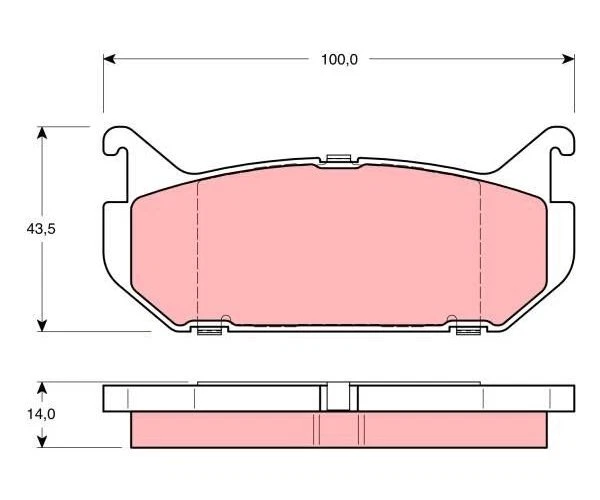 Brake pad set, disc brake TRW GDB1140 for Mazda 626 IV - Image 1 of 1