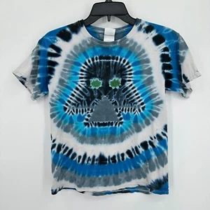 Tie Dye Darth Vader T-shirt Kids L Blue Gray Psychedelic Streetwear Star Wars - Picture 1 of 10