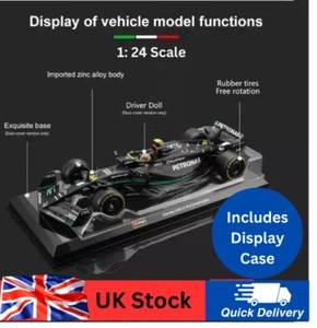 Mercedes AMG W14 #44 Lewis Hamilton / #63 George Russell by Bburago 1:24 Scale - Picture 1 of 10