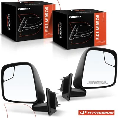 2x Espejo retrovisor manual negro texturizado con punto ciego para Chevy City Express Nissan NV200 Foto 1 de 4