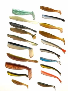 20 x Assorted Mixed Drop Shot Shotting Fishing Shads for Rod & Reel Type drop - Picture 1 of 1