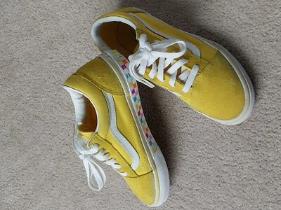 Zapatos de Skate VANS “Old Skool” Amarillo/Blanco 508357 Junior Talla 5 Foto 1 de 4