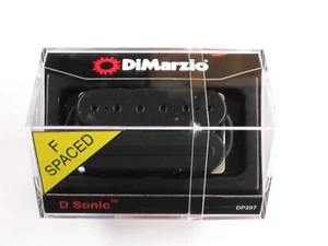 Puente DiMarzio F-espaciado D-Sonic Humbucker negro con postes negros y riel DP 207 - Imagen 1 de 1