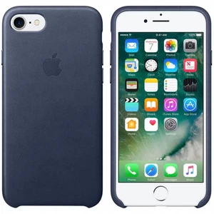 Original Apple Lederhülle / LeatherCase für iPhone SE (2. & 3. Gen) - Blau - Bild 1 von 3