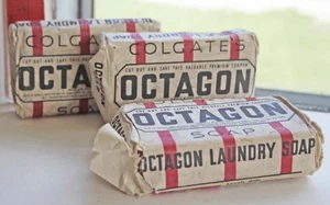 Vintage Lot 3 Octagon Laundry Soap Bars 1950s - Picture 1 of 7