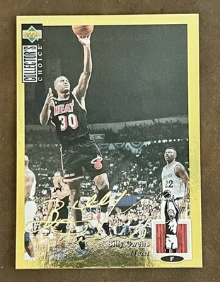1994-95 Upper Deck Collector's Choice lámina de oro firma Billy Owens #345 Foto 1 de 2