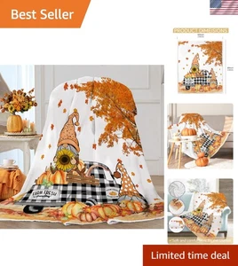 50 "x60" Wichtel und LKW Druck Flanell Herbst Decke-perfektes Herbstgeschenk - Bild 1 von 8